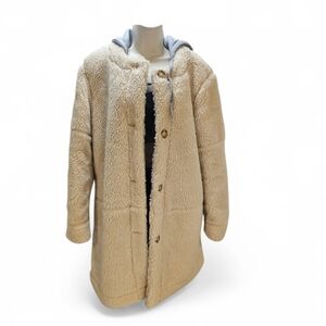 BP Tan Teddy Jacket Coat with Hood